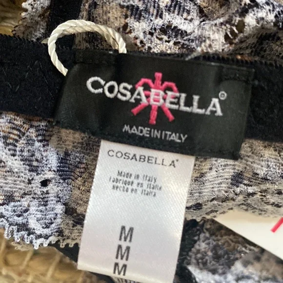 NWT 2 Medium Cosabella Bralette Lace animal print Nude flirty bandeau strapless - Picture 10 of 10